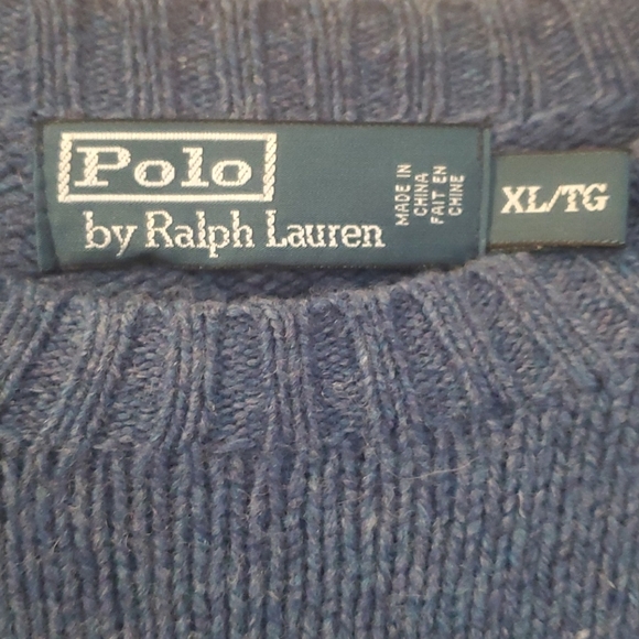 Polo Ralph Lauren Blue Sweater, XL - Picture 3 of 6